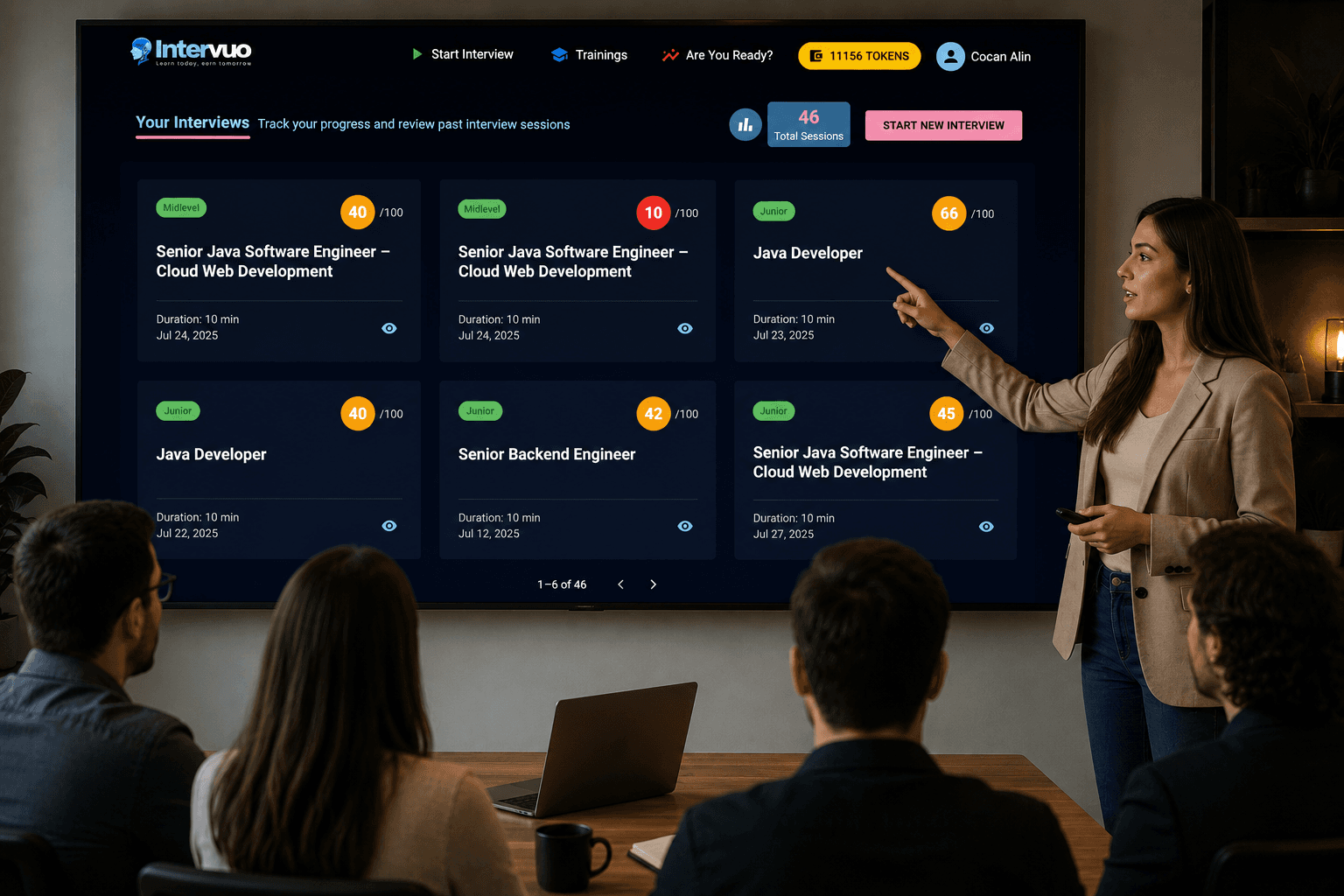 Advanced AI technology powering dynamic, context-aware interviewers